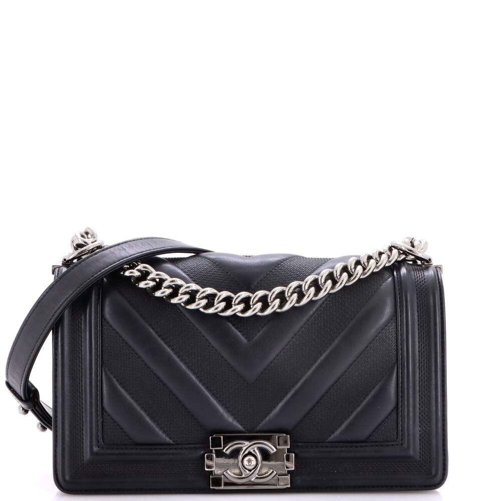 Chanel Boy Flap Bag Perforated Chevron #255371C38B